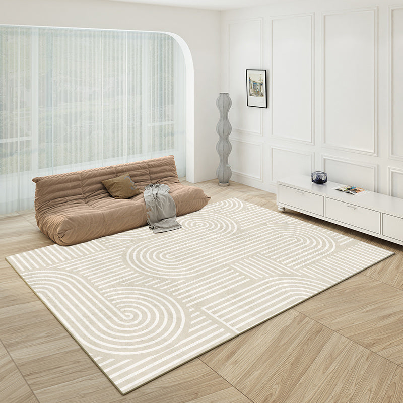 Living Room Coffee Table Mat, Light Luxury Household Simple Cream Style Carpet