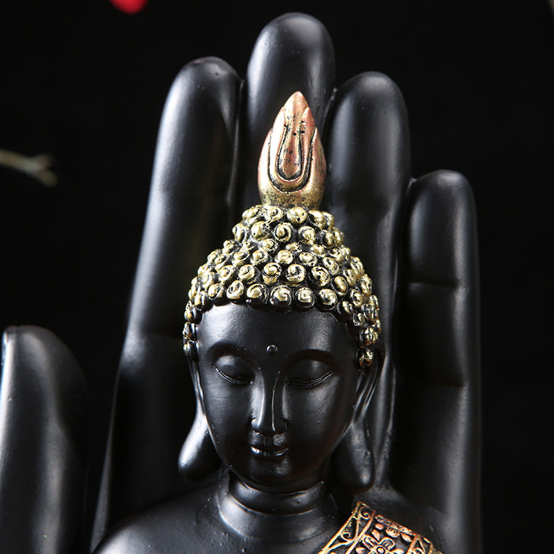 Green Resin Thai Buddha Statue Handmade Sculpture Hindu Fengshui Buddhist Figurine Meditation Home