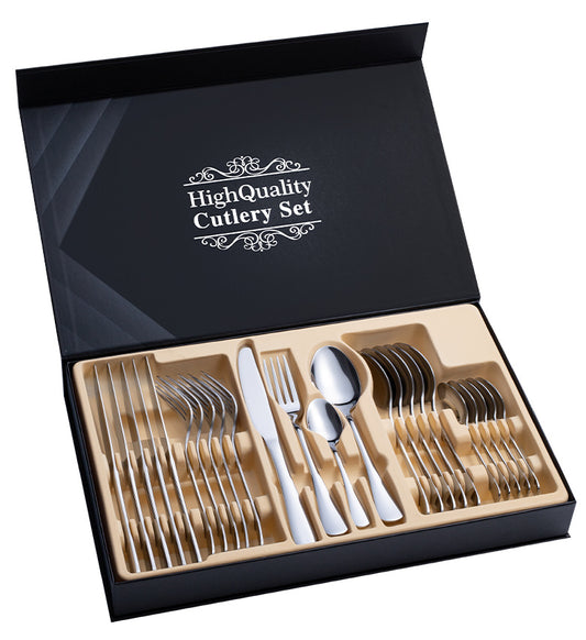 Stainless Steel Cutlery Set 24-Piece Gift Cutlery Steak Cutlery Kitchen Set