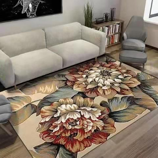 Floral Printing And Dyeing Carpet Floor Mats Living Rroom Coffee Table Sofa Carpet