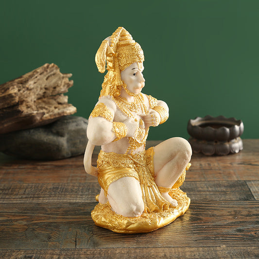 Indian lord Hanuman Gold plated statue