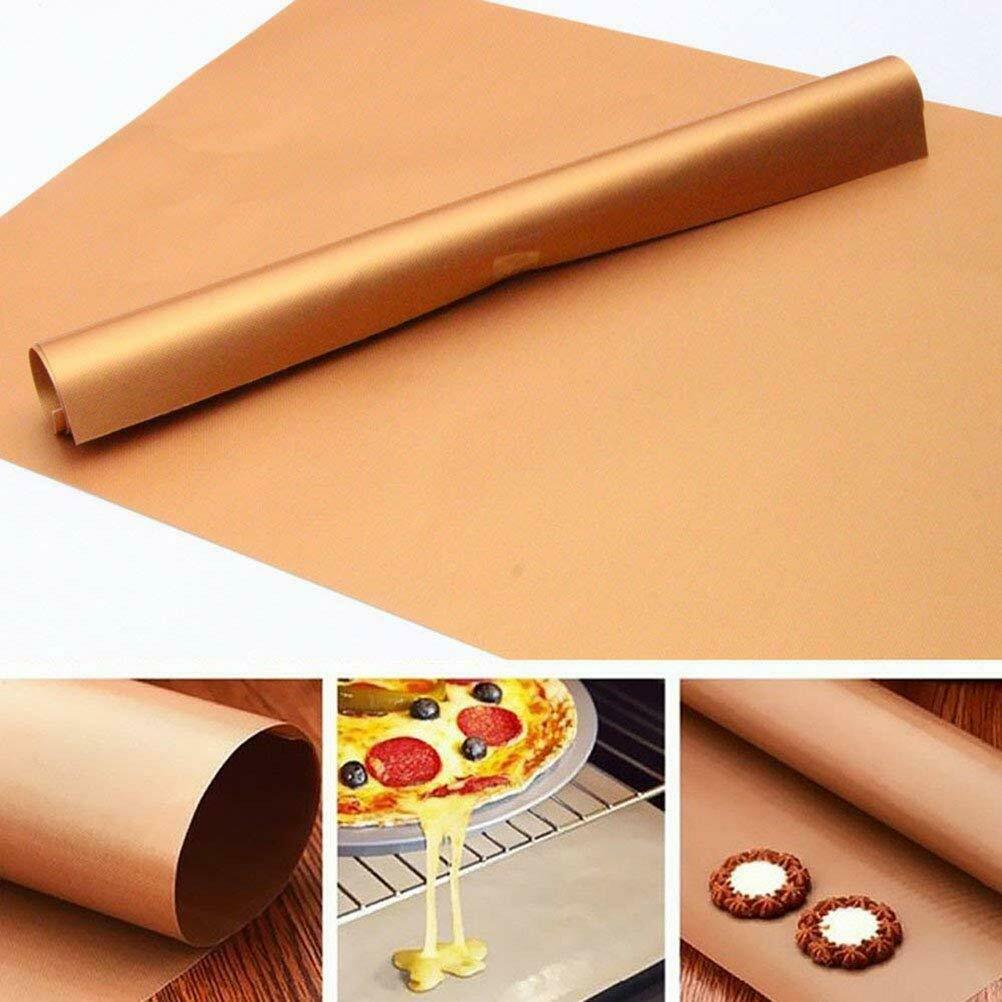 5pc Copper Grill Mats Baking Non Stick BBQ Mat Pad Bake Cooking Oven Sheet Liner