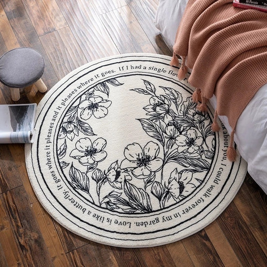 Round Nordic Living Room Coffee Table Mat