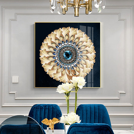 Light luxury sofa background painting living room