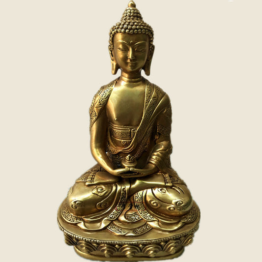 Pure Copper Amitabha Buddha Statue Ornaments