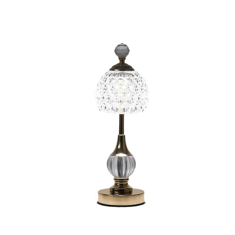 Alloy Crystal Acrylic Touch Mushroom Table Lamp Household