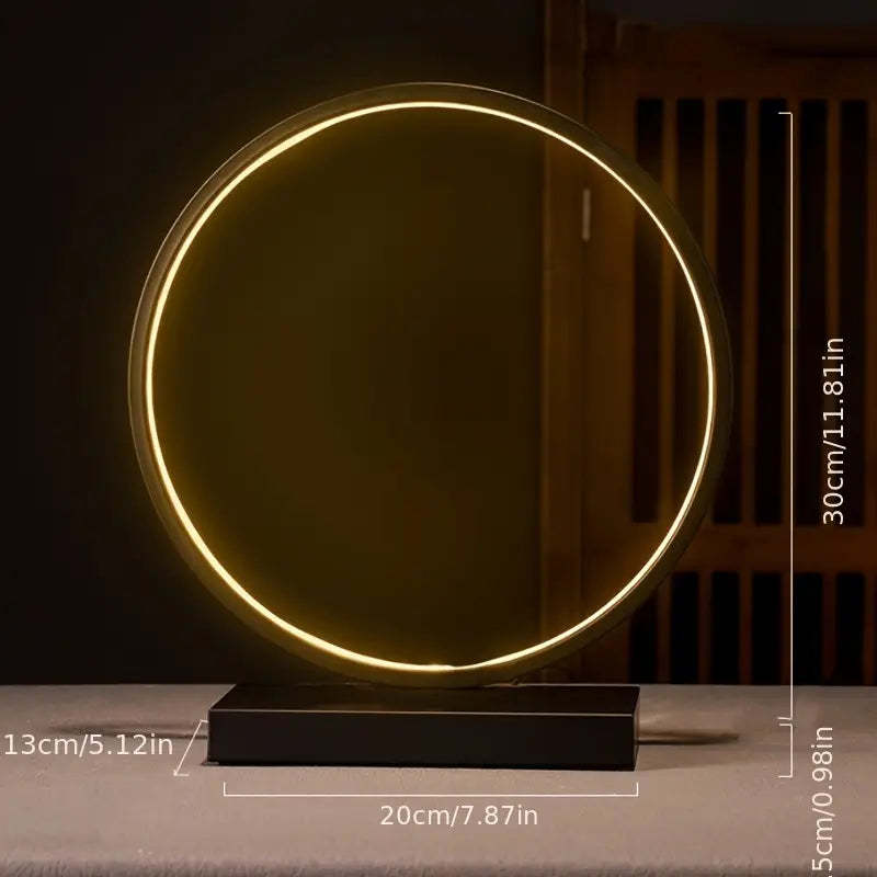 New Chinese Style Creative Zen Decoration Home Backflow Incense Living Room LED Lamp Ring