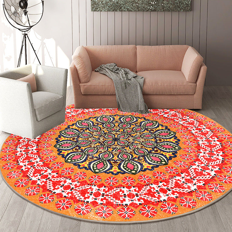 Round Stylish Living Room Rug