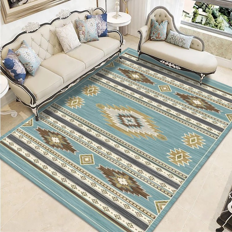 Ethnic Style Carpet Retro Living Room Sofa Floor Mat