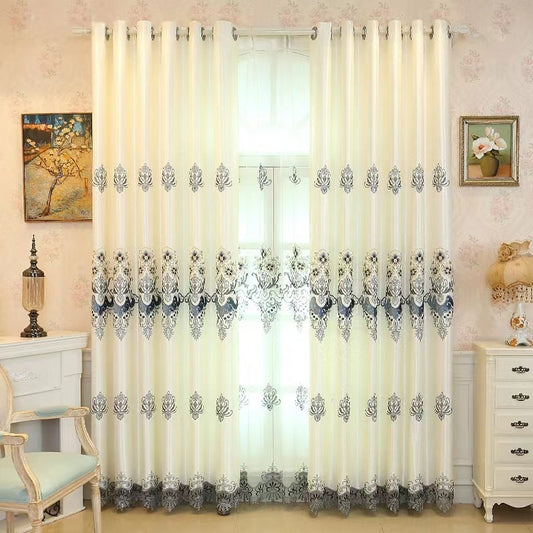 European-style Embroidered Curtain Velvet Embroidery