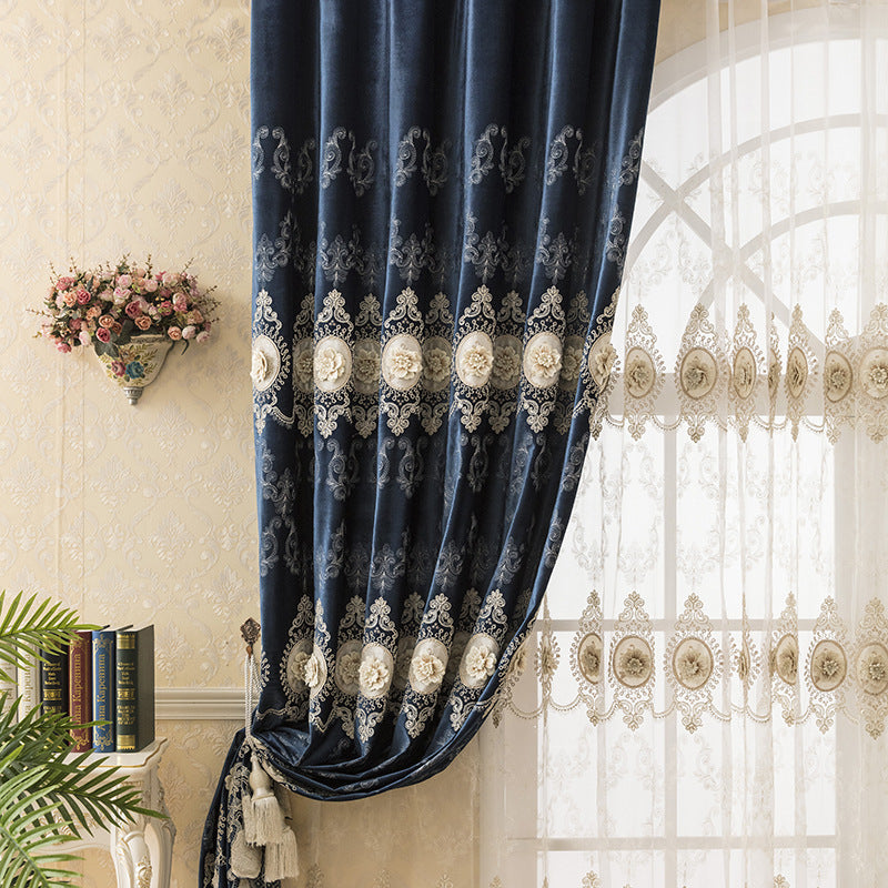 Shading Embossed Curtain Cloth Embroidered Yarn