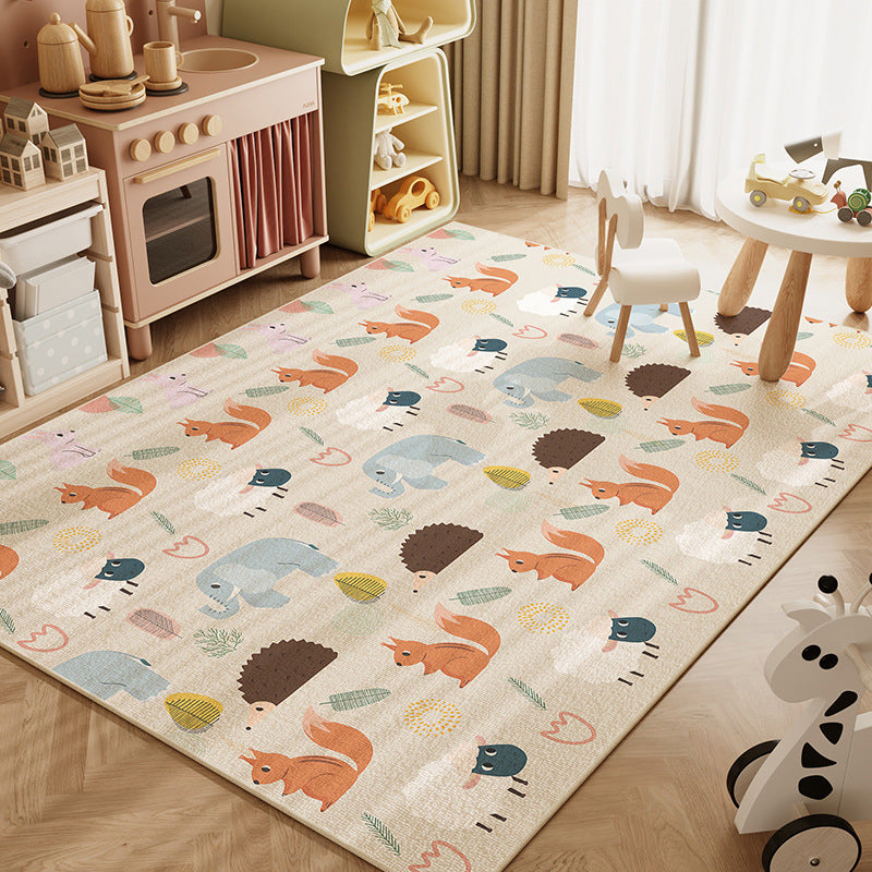 Cartoon Funny Animal Household Absorbent Non-slip Crystal Velvet Carpet