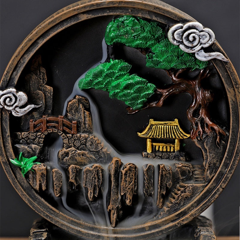 Retro Backflow Incense Burner Entrance Decoration Home Resin