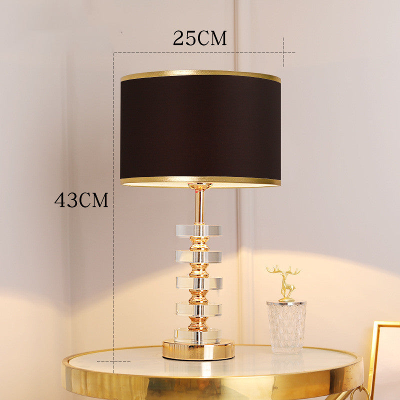 Light Luxury Crystal Table Lamp Postmodern Simple And Warm