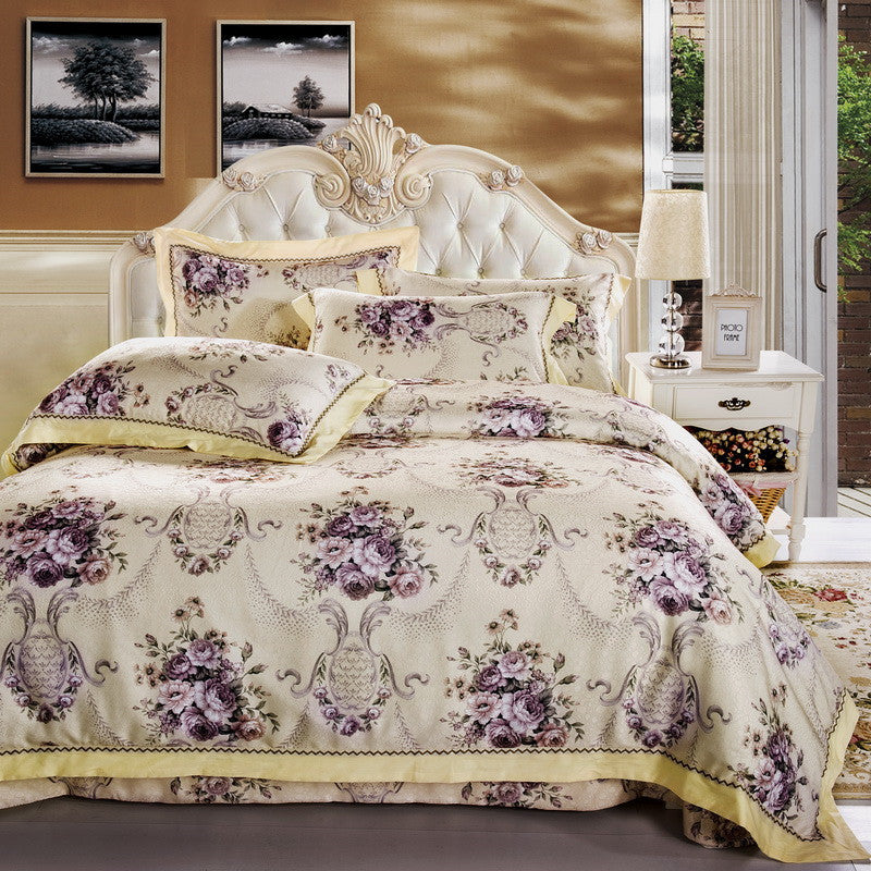 Pure cotton jacquard four-piece bedding