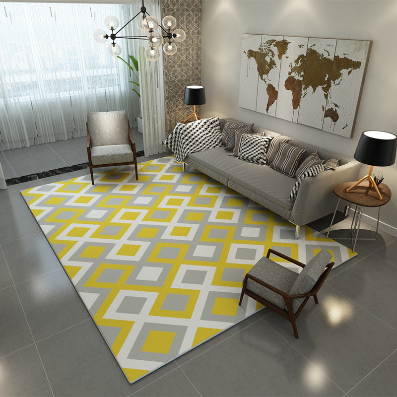 Simple modern geometric living room carpet