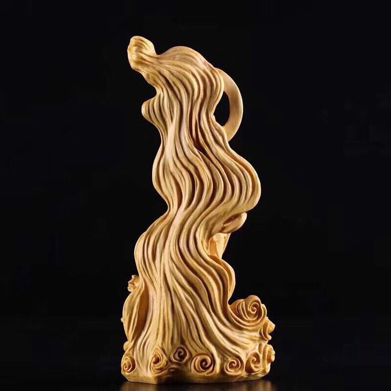 Thuja Crossing The Sea Guanyin Wood Carving Craft Gift Home Decoration