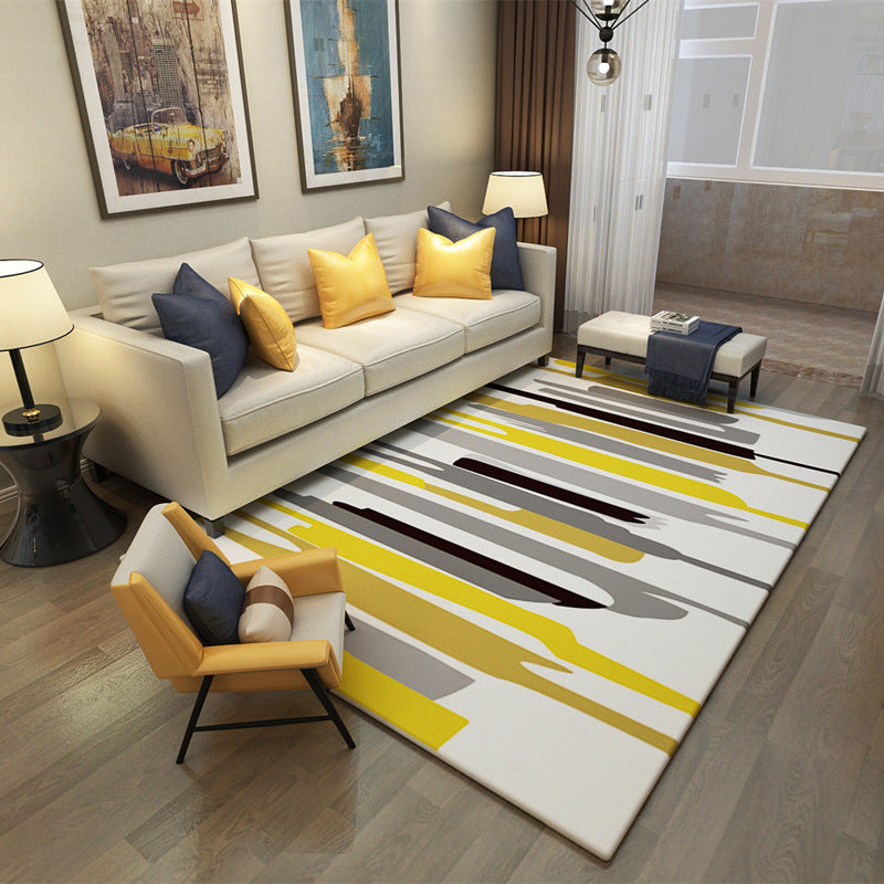 Simple modern geometric living room carpet