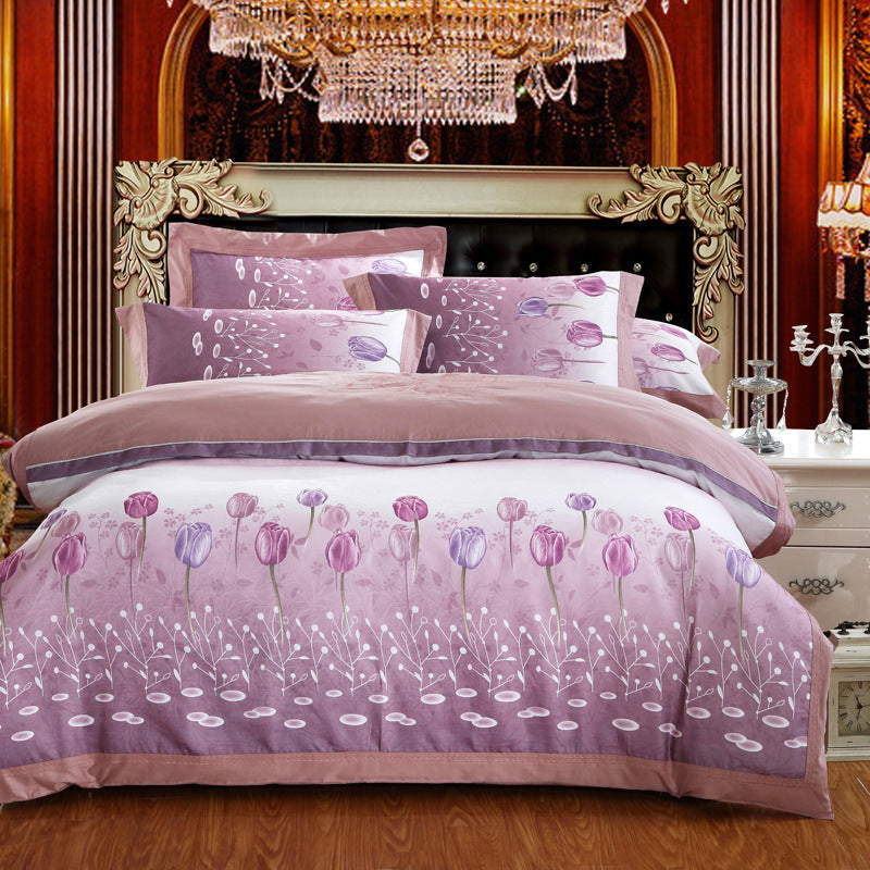 Pure cotton jacquard four-piece bedding