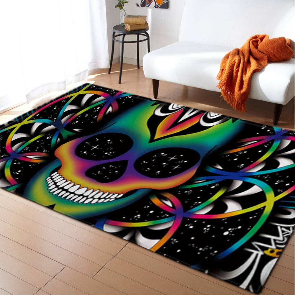 Skull head living room carpet