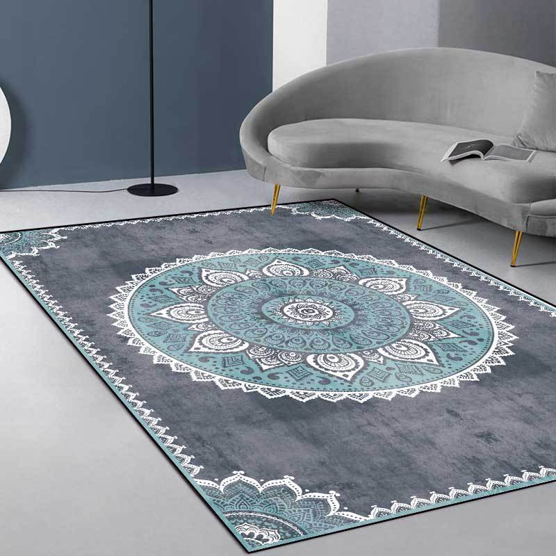 Blue Mandala Kitchen Living Room Bedroom Bedside Carpet