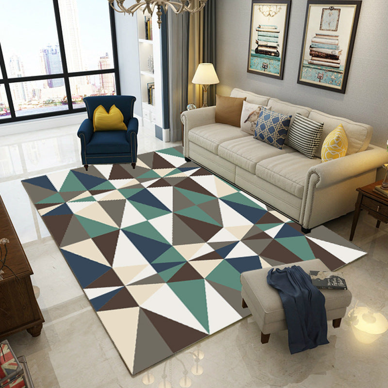 Simple modern geometric living room carpet