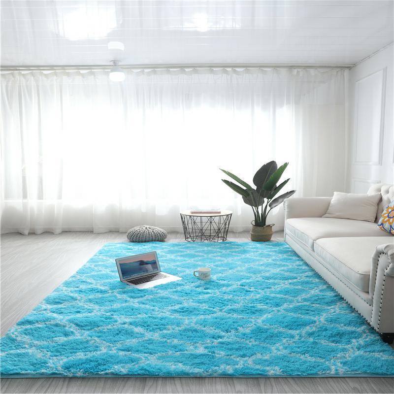 Tie-dye silk wool design carpet