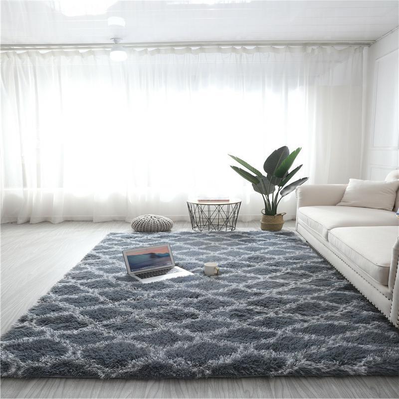 Tie-dye silk wool design carpet