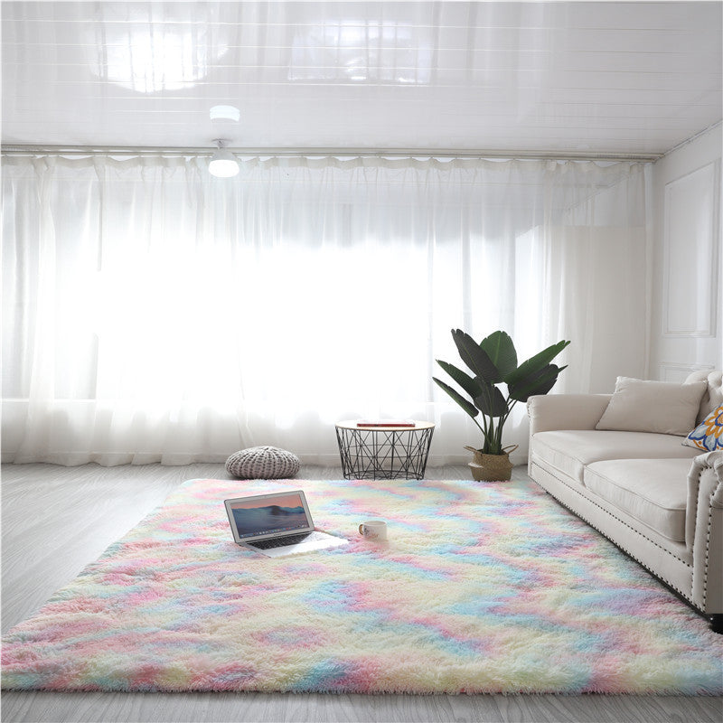 Tie-dye silk wool design carpet