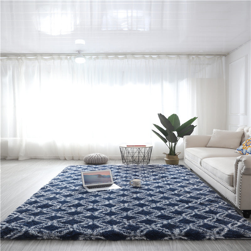 Tie-dye silk wool design carpet