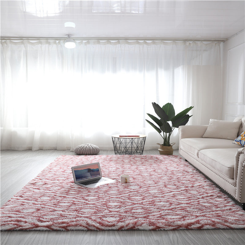 Tie-dye silk wool design carpet