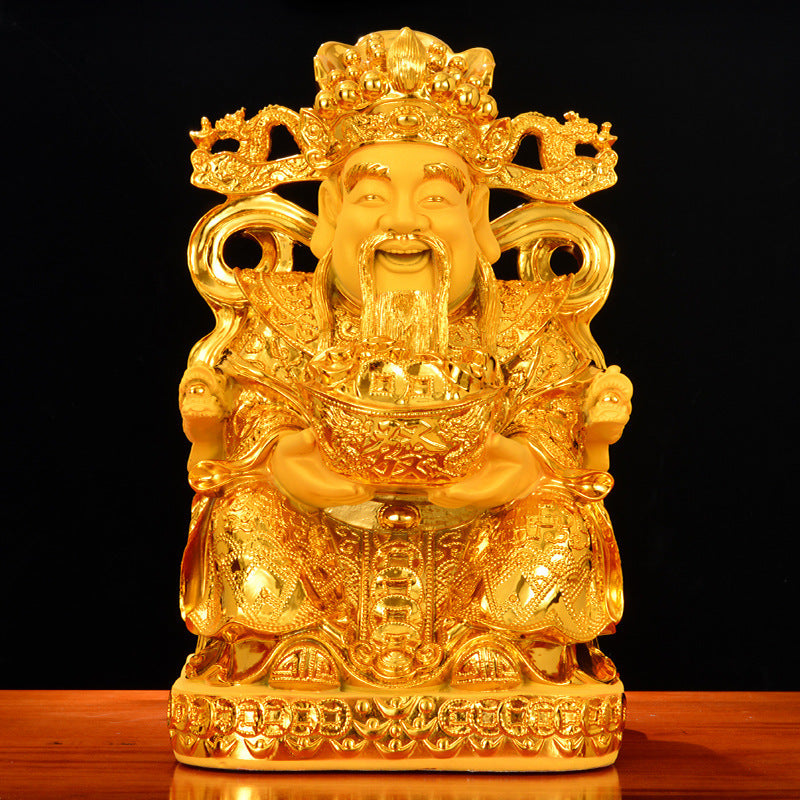 God Of Wealth Decoration Shajin Home Furnishing Living Room Wen Wealth Buddha Statue Opening Creative Gift God of Wealth