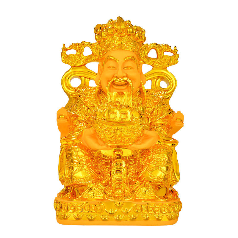 God Of Wealth Decoration Shajin Home Furnishing Living Room Wen Wealth Buddha Statue Opening Creative Gift God of Wealth