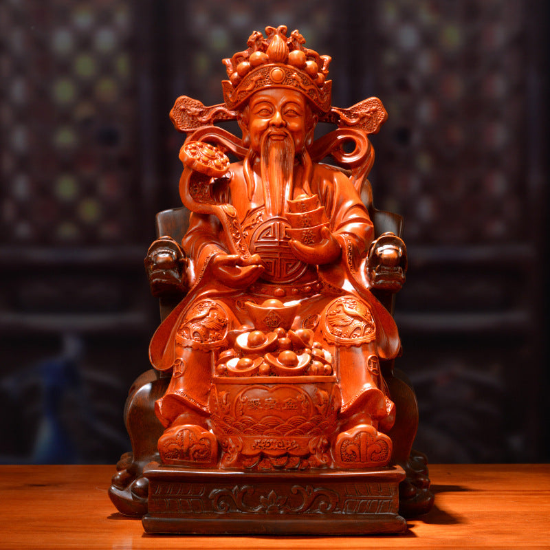 God Of Wealth Decoration Shajin Home Furnishing Living Room Wen Wealth Buddha Statue Opening Creative Gift God of Wealth