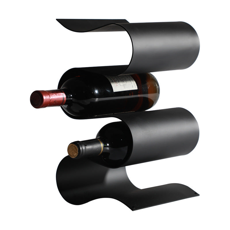 Wine Rack Storage Decoration Decoration Soft Decoration Model Room Bar Counter Wrought Iron Wine Rack Decoration