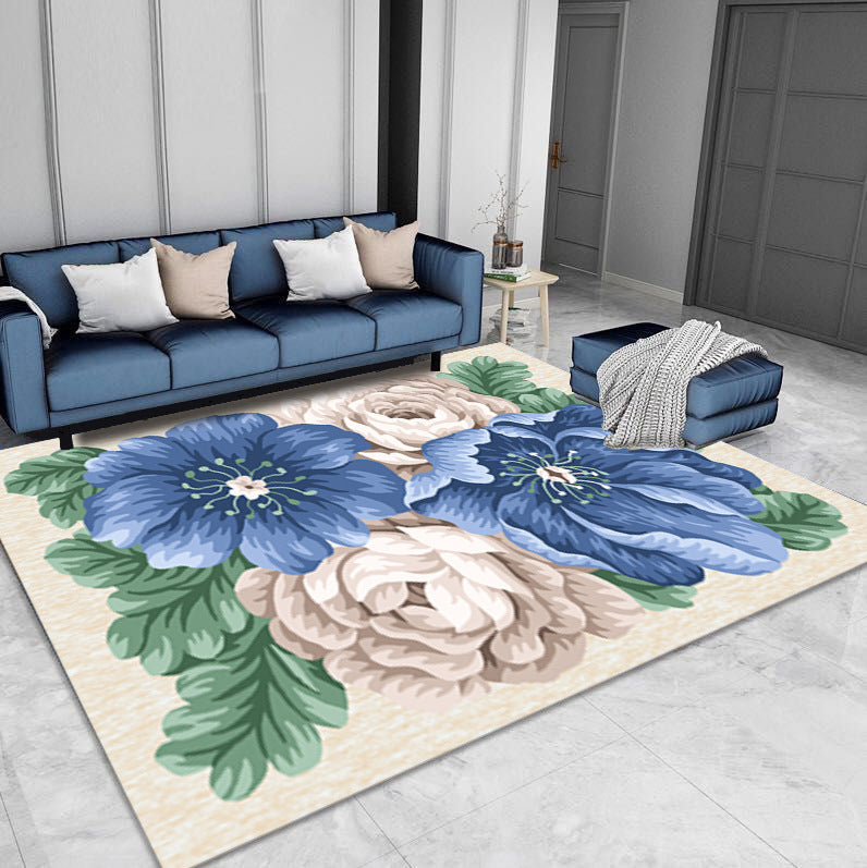 Floral Printing And Dyeing Carpet Floor Mats Living Rroom Coffee Table Sofa Carpet