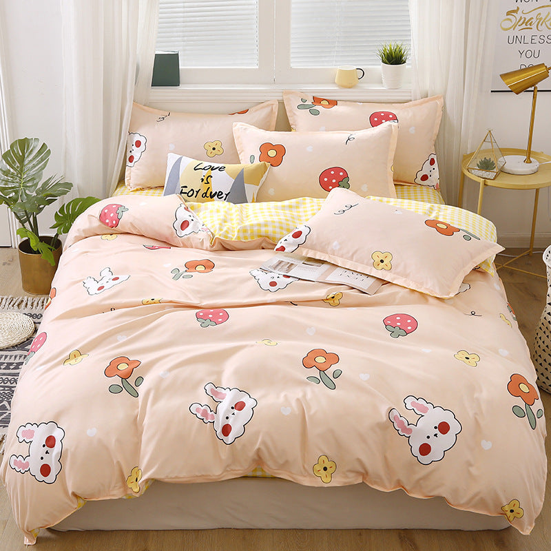 Home Textile Sheets Four-piece Quilt Cover Cover Apartment Dormitory Single