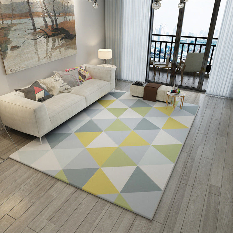 Simple modern geometric living room carpet