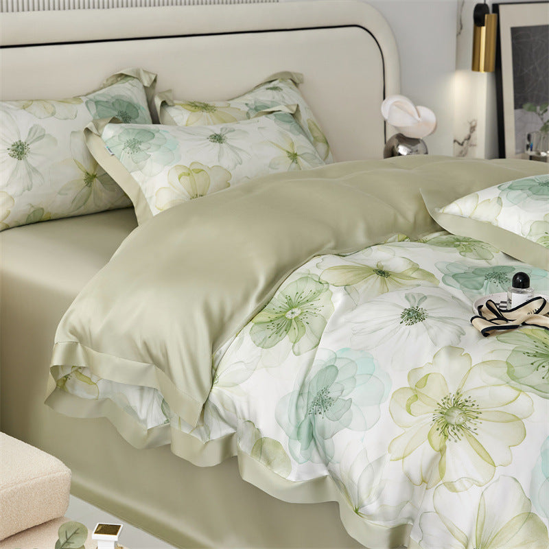 Spring And Summer New Home Textile Tencel Four-piece Set Bedding