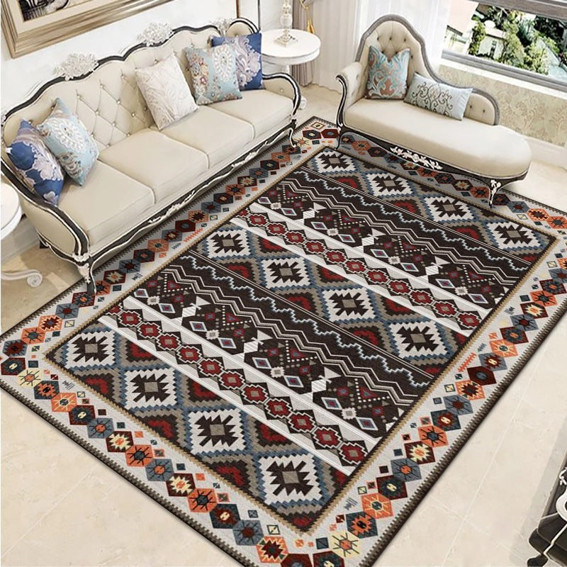 Ethnic Style Carpet Retro Living Room Sofa Floor Mat