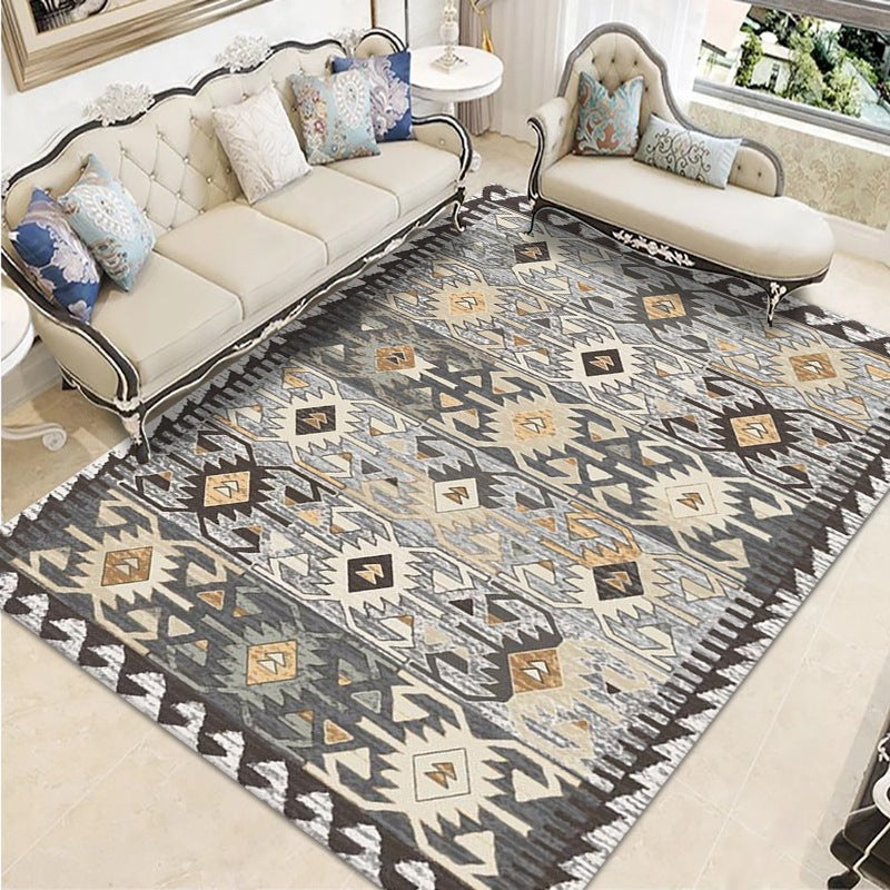 Ethnic Style Carpet Retro Living Room Sofa Floor Mat