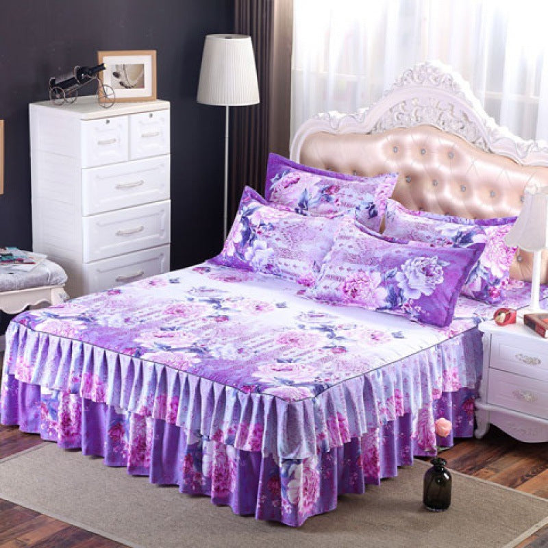 Bedding set skirt bed cover