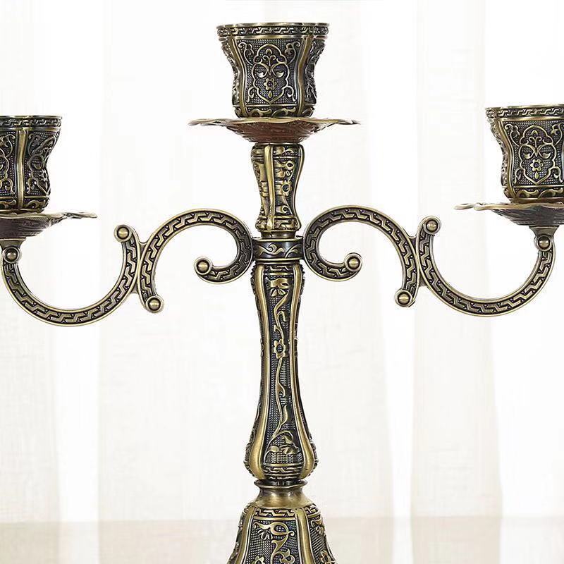 Retro Alloy Candle Holder Decoration Luxury