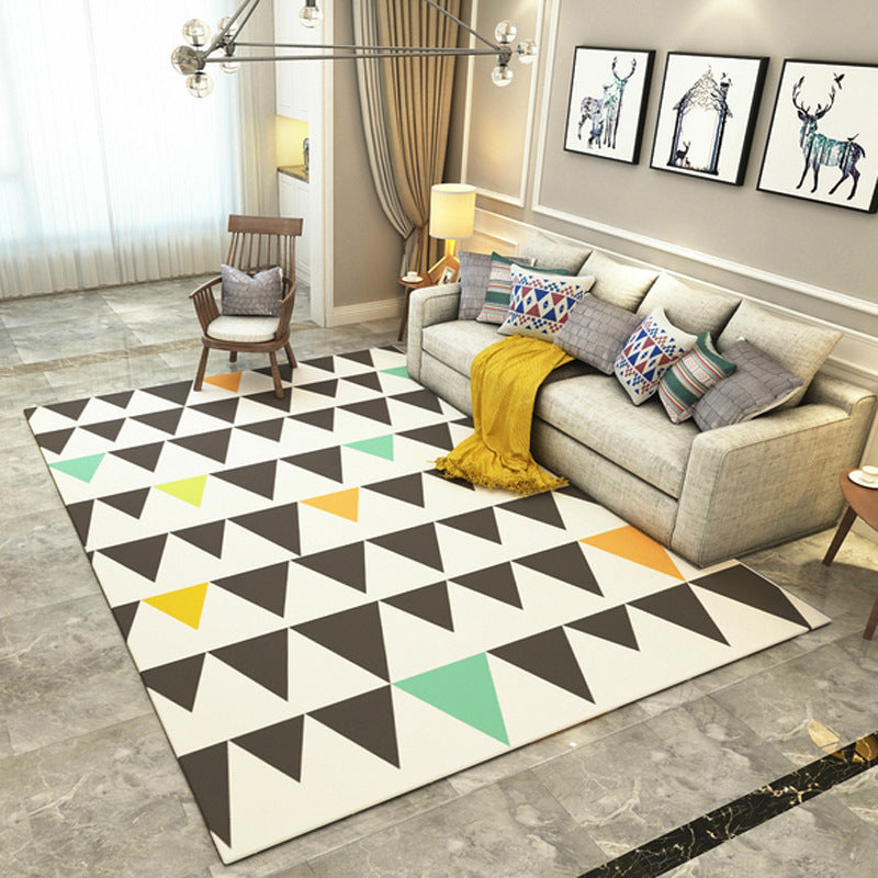 Simple modern geometric living room carpet