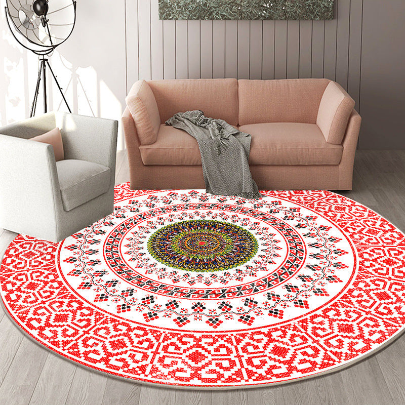 Round Stylish Living Room Rug