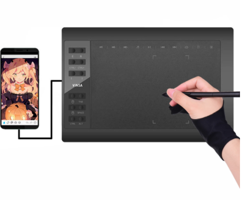 The Tablet Can Be Connected To A Mobile Phone, Hand-painted Tablet, Computer Painting