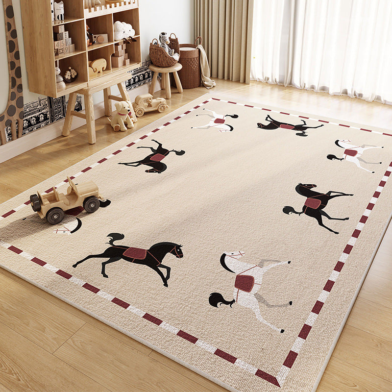 Cartoon Funny Animal Household Absorbent Non-slip Crystal Velvet Carpet