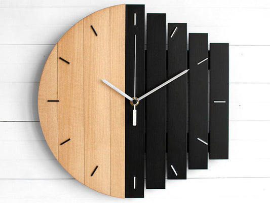 Creative Morden Wooden Wall Quartz Clock Home Decoration Gift