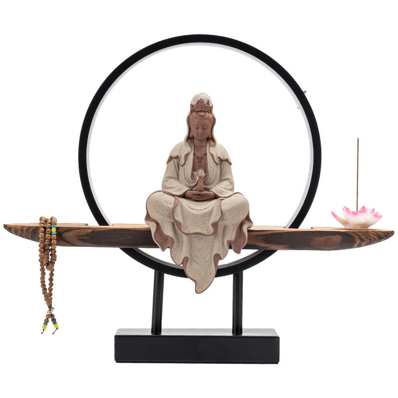 Buddha Statue Home Worship Desk Furnishings