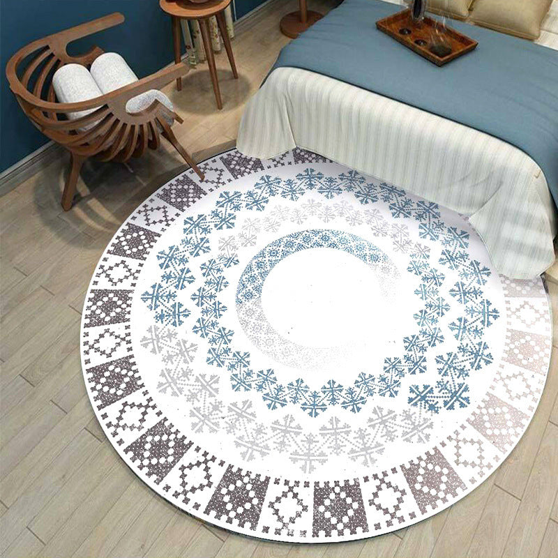 Round Stylish Living Room Rug